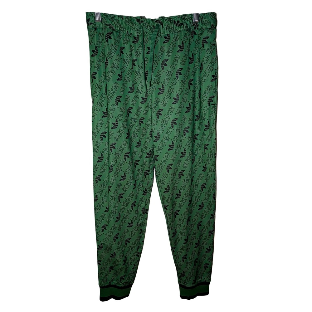 Adidas Mens Green Black Abstract Swirl Athletic Shorts Size Small Gym Running